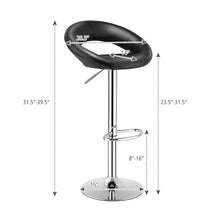 Load image into Gallery viewer, Gymax Set of 4 Adjustable Bar Stools Swivel Pub Chairs Barstools PU Leather Black