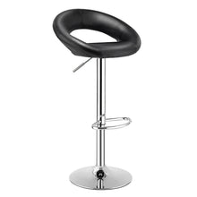Load image into Gallery viewer, Gymax Set of 4 Adjustable Bar Stools Swivel Pub Chairs Barstools PU Leather Black