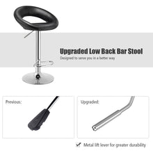 Load image into Gallery viewer, Gymax Set of 4 Adjustable Bar Stools Swivel Pub Chairs Barstools PU Leather Black