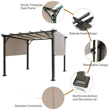 Load image into Gallery viewer, Gymax 10' X 10' Pergola Kit Metal Frame Gazebo &Canopy Cover Patio Furniture Shelter