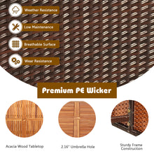 Load image into Gallery viewer, Gymax 9PCS Rattan Wicker Patio Dining Set Outdoor Furniture Set w/ Turquoise Cushion