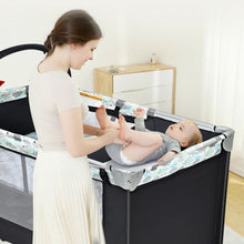 Load image into Gallery viewer, Gymax Portable Baby Playard Playpen Nursery Center w/ Changing Station & Mattress