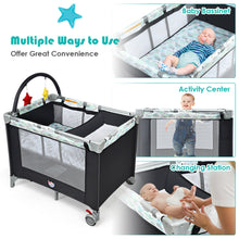 Load image into Gallery viewer, Gymax Portable Baby Playard Playpen Nursery Center w/ Changing Station & Mattress