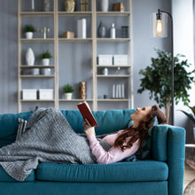 Load image into Gallery viewer, Gymax Industrial Floor Lamp w/ Glass Shade Indoor Modern Tall Pole Lamp for Office