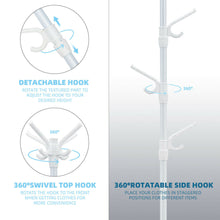 Load image into Gallery viewer, Gymax Metal Coat Rack Stand Hat Hanger Entryway Hall Tree w/ Folding Base & 8 Hooks