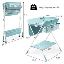 Load image into Gallery viewer, Gymax Baby Changing Table Folding Infant Diaper Station Nursery Organizer Storage