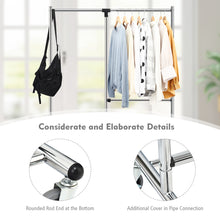 Load image into Gallery viewer, Gymax Heavy Duty Dual Bar Adjustable Garment Rack Rolling Clothes Organizer On Wheels