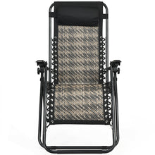 Load image into Gallery viewer, Gymax Set of 2 Folding Rattan Patio Zero Gravity Lounge Chair Recliner w/ Headrest