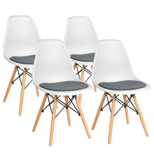 Load image into Gallery viewer, Gymax 4PCS Dining Chair Mid Century Modern DSW Chair Furniture W/ Linen Cushion White
