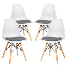 Load image into Gallery viewer, Gymax 4PCS Dining Chair Mid Century Modern DSW Chair Furniture W/ Linen Cushion White