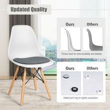 Load image into Gallery viewer, Gymax 4PCS Dining Chair Mid Century Modern DSW Chair Furniture W/ Linen Cushion White