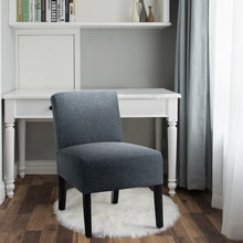 Load image into Gallery viewer, Gymax Accent Chair Fabric Upholstered Leisure Chair Single Sofa with Wooden Legs Grey