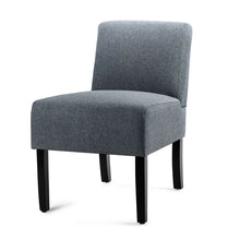 Load image into Gallery viewer, Gymax Accent Chair Fabric Upholstered Leisure Chair Single Sofa with Wooden Legs Grey
