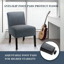 Load image into Gallery viewer, Gymax Accent Chair Fabric Upholstered Leisure Chair Single Sofa with Wooden Legs Grey