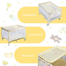 Load image into Gallery viewer, Gymax Portable Foldable Baby Playard Playpen Nursery Center w/ Changing Station Beige