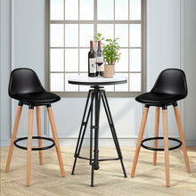 Load image into Gallery viewer, Gymax Set of 2 Mid Century Barstool 28.5'' Dining Pub Chair w/Leather Padded Seat Black