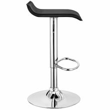Load image into Gallery viewer, Gymax Set of 2 PU Leather Swivel Bar Stool Adjustable Kitchen Counter Bar Chairs Black