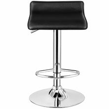 Load image into Gallery viewer, Gymax Set of 2 PU Leather Swivel Bar Stool Adjustable Kitchen Counter Bar Chairs Black
