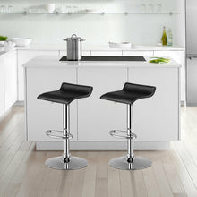 Load image into Gallery viewer, Gymax Set of 4 Swivel Bar Stool PU Leather Adjustable Kitchen Counter Bar Chairs Black