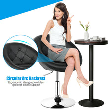 Load image into Gallery viewer, Gymax Set of 2 Swivel Bar Stools Height Adjustable Round Tufted Back Bar Chairs Black