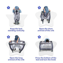Load image into Gallery viewer, Gymax Portable Foldable Baby Playard Playpen Nursery Center w/ Changing Station Grey