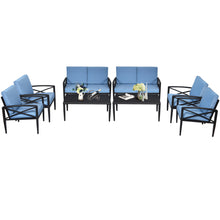 Load image into Gallery viewer, Gymax 8PCS Patio Sofa Conversation Set Outdoor Furniture Set Yard w/ Cushion