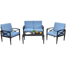 Load image into Gallery viewer, Gymax 8PCS Patio Sofa Conversation Set Outdoor Furniture Set Yard w/ Cushion