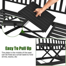 Load image into Gallery viewer, Gymax Park Yard Garden Bench Loveseat Outdoor Furniture w/ Foldable Center Table