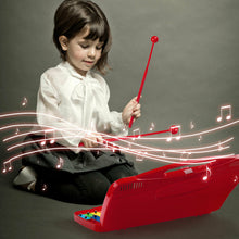 Load image into Gallery viewer, Gymax 25 Notes Kids Glockenspiel Chromatic Metal Xylophone w/ Red Case and 2 Mallets