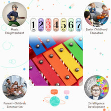 Load image into Gallery viewer, Gymax 25 Notes Kids Glockenspiel Chromatic Metal Xylophone w/ Red Case and 2 Mallets
