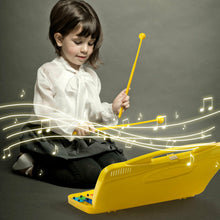 Load image into Gallery viewer, Gymax 25 Notes Kids Glockenspiel Chromatic Metal Xylophone w/Yellow Case and 2 Mallets