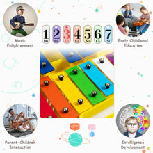 Load image into Gallery viewer, Gymax 25 Notes Kids Glockenspiel Chromatic Metal Xylophone w/Yellow Case and 2 Mallets
