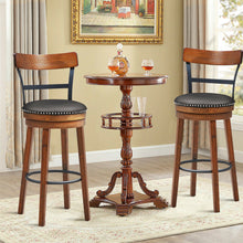 Load image into Gallery viewer, Gymax Set of 2 BarStool 30.5'' Swivel Pub Height Dining Chair with Rubber Wood Legs
