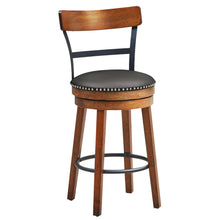 Load image into Gallery viewer, Gymax Set of 4 BarStool 25.5'' Swivel Counter Height Dining Chair with Rubber Wood Legs