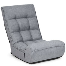 Load image into Gallery viewer, Gymax 4-Position Floor Chair Folding Lazy Sofa w/Adjustable Backrest & Headrest