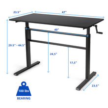 Load image into Gallery viewer, Gymax Standing Desk Height Adjustable Sit to Stand Workstation w/Crank Handle Black