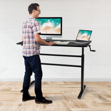 Load image into Gallery viewer, Gymax Standing Desk Height Adjustable Sit to Stand Workstation w/Crank Handle Black