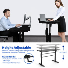 Load image into Gallery viewer, Gymax Standing Desk Height Adjustable Sit to Stand Workstation w/Crank Handle Black