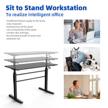 Load image into Gallery viewer, Gymax Standing Desk Height Adjustable Sit to Stand Workstation w/Crank Handle Black