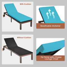 Load image into Gallery viewer, Gymax 2PC Adjustable Patio Rattan Recliner Chaise Lounge Chair w/ Cushion Wheels