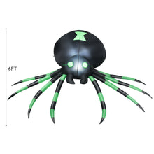 Load image into Gallery viewer, Gymax 6FT Halloween Inflatable Blow-Up Spider w/ LED Lights Outdoor Yard Decoration