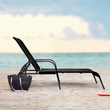 Load image into Gallery viewer, Gymax Adjustable Chaise Lounge Chair Recliner Patio Yard Outdoor w/ Armrest Black