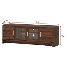 Load image into Gallery viewer, Gymax TV Stand Media Entertainment Center for TV's up to 70'' w/ Storage Cabinet Walnut