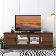 Load image into Gallery viewer, Gymax TV Stand Media Entertainment Center for TV's up to 70'' w/ Storage Cabinet Walnut