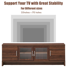 Load image into Gallery viewer, Gymax TV Stand Media Entertainment Center for TV's up to 70'' w/ Storage Cabinet Walnut