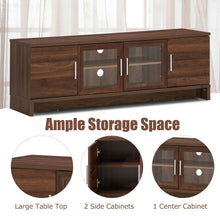 Load image into Gallery viewer, Gymax TV Stand Media Entertainment Center for TV's up to 70'' w/ Storage Cabinet Walnut