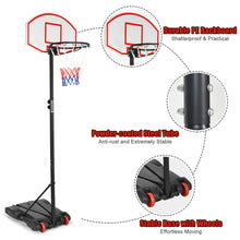 Load image into Gallery viewer, Gymax Basketball System Hoop Stand Backboard w/ Adjustable Height Wheels
