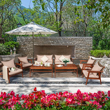 Load image into Gallery viewer, Gymax 8PCS Outdoor Furniture Set Patio Conversation Set w/ Wood Frame Cushion