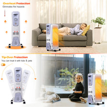 Load image into Gallery viewer, Gymax 1500W Oil Filled Space Heater Radiator w/ Adjustable Thermostat Home Office