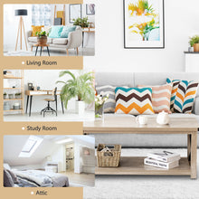 Load image into Gallery viewer, Gymax 43.5'' Rustic Coffee Table Farmhouse Cocktail Table w/ Storage Shelf